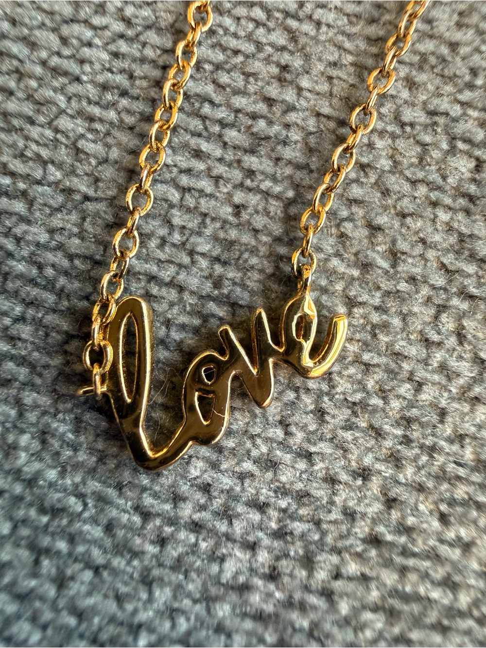 Gorjana Gold Script 'Love' Necklace